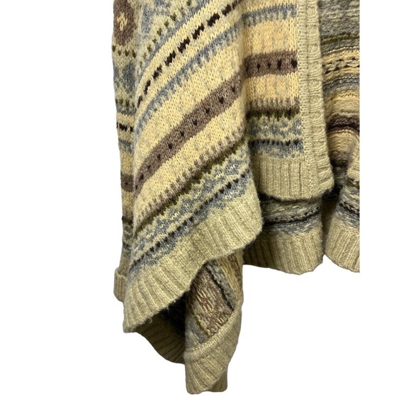 Sleeping on Snow Womens Sweater Medium Beige Printed Cardigan Long Sleeve Wool - Picture 6 of 11